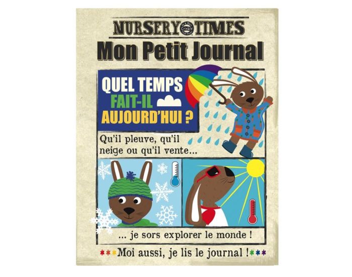 JO & NIC'S CRINKLY Livre d'Eveil - Mon Petit Journal � Froisser - LA METEO - D�s 3 mois 