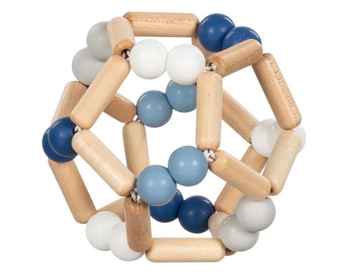 GOKI Hochet Balle Flexible en Bois - Bleu - D�s la naissance 