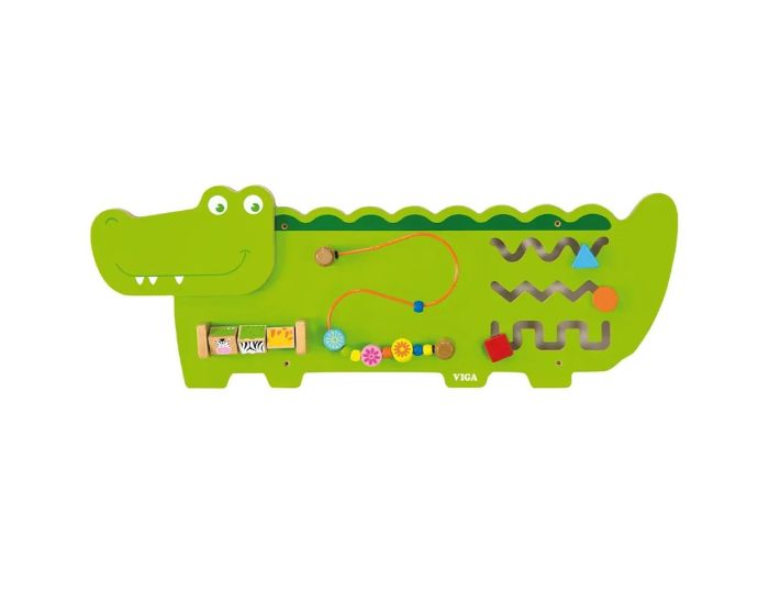 VIGA TOYS Panneau d'Activit�s Mural Crocodile - D�s 1 an