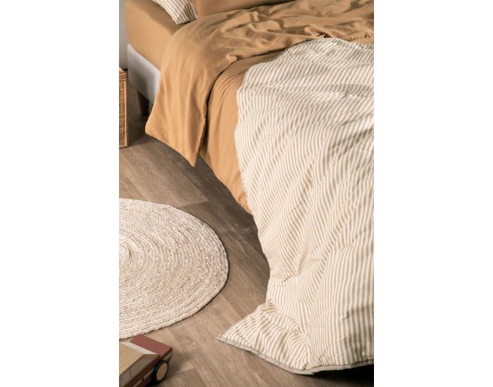 KADOLIS Couverture Matelass�e - Faro Rayure - Ambre
