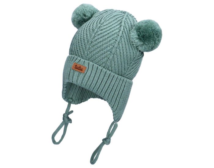 TUTU Bonnet B�b� en Laine - M�rinos Pompons - 6 � 12 mois