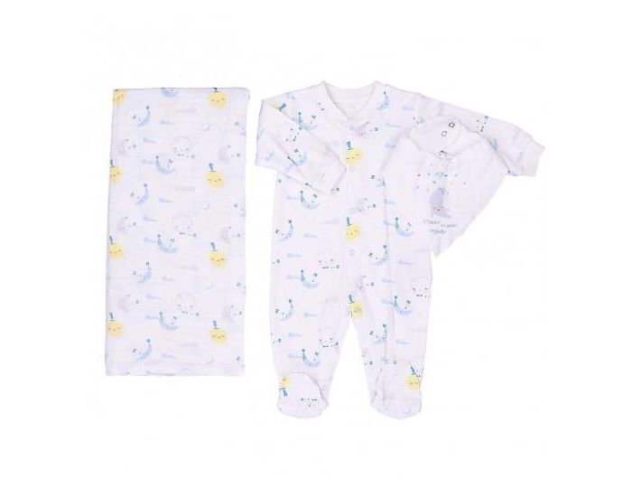 SEVIRA KIDS Kit Dors-Bien + Bandana + Lange - Dreams Bleu