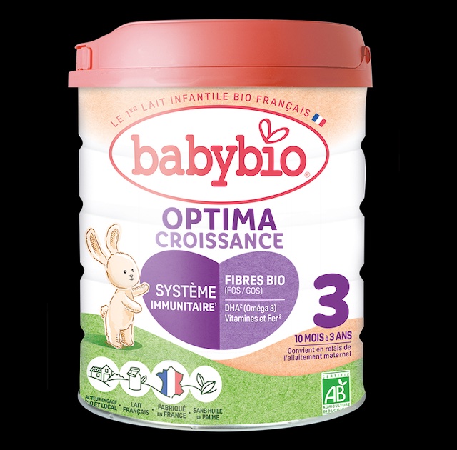 BABYBIO Croissance Optima 3 - Dès 10 mois - 800g Lot de 3 