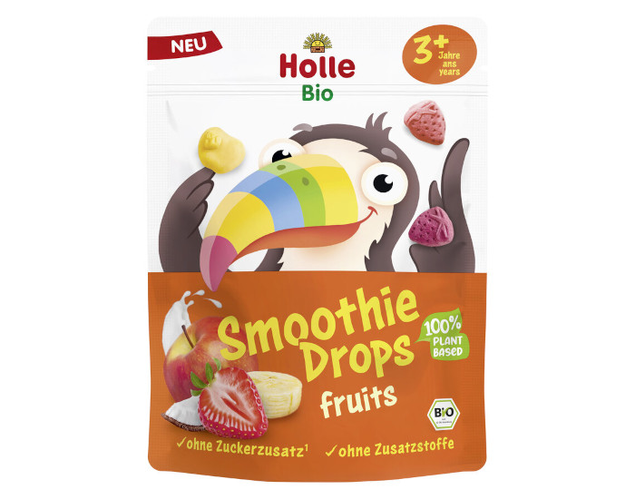 HOLLE Smoothie Drop Fruits - Sans Sucres Ajouts - Ds 3 ans - 15 g