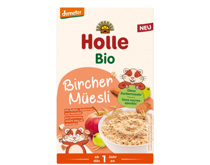 HOLLE Bircher Müesli aux Céréales Complètes - Dès 12 mois - 200 g