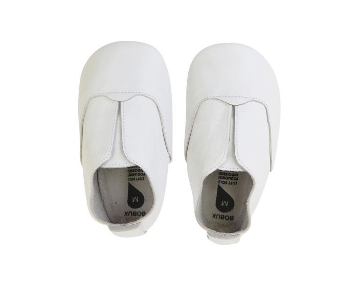 BOBUX Chaussons Bb Soft Soles en cuir Duke Blanc