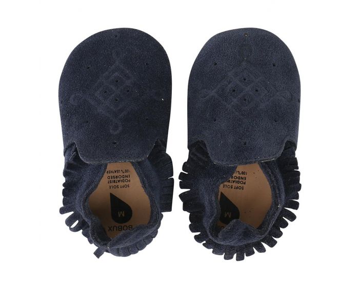 BOBUX Chaussons Bb Soft Soles en cuir - Moccassin sude marine