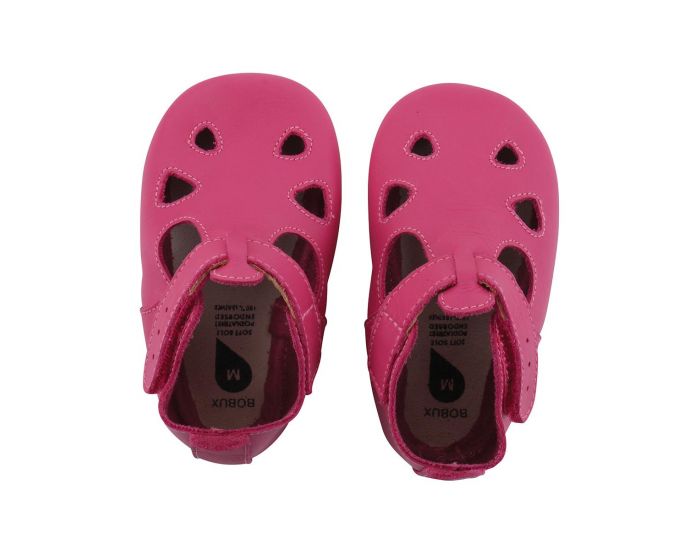 BOBUX Chaussons Bb Soft Soles en cuir - Zap Rose