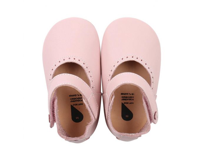 BOBUX Chaussons Bb Soft Soles en cuirary Jane Rose