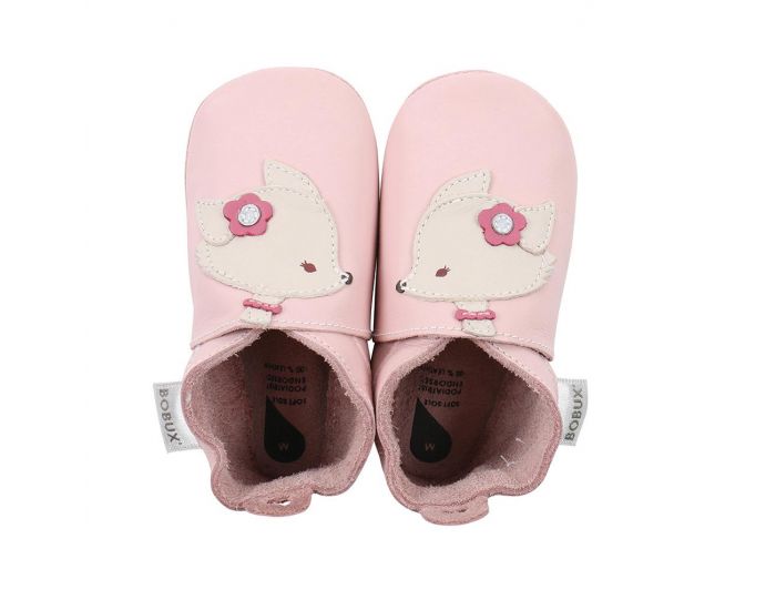 BOBUX Giants Chaussons Bb Soft Soles en cuir - Renard rose