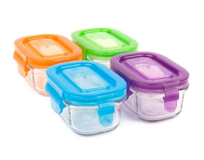 WEANGREEN 4 Pots de Conservation en verre tremp - 150ml - Garden