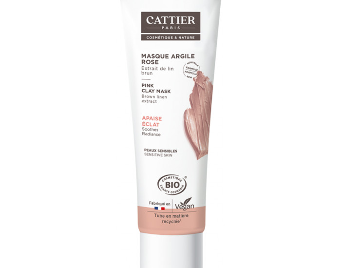 CATTIER Masque Argile Rose - Aloe Vera - 100 ml