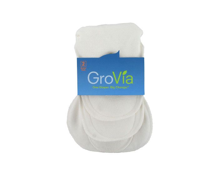 GroVia Lot de 2 Pads Lavables en Coton Biologique