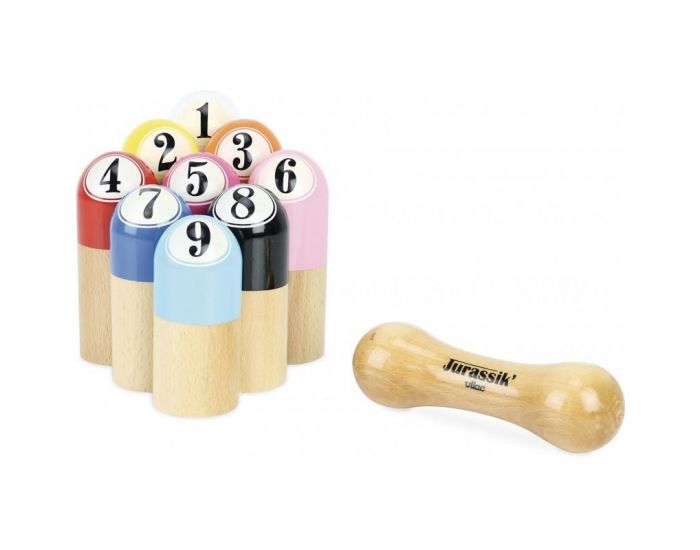 VILAC Jurassik jeu de 9 quilles - Ds 5 ans