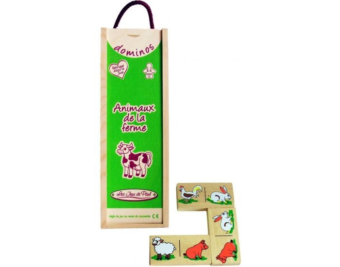 JURABUIS Dominos recto-verso animaux de la ferme - Ds 3 ans