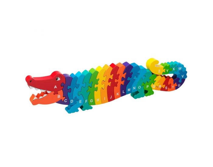 LANKA KADE Puzzle en bois Crocodile Alphabet - Ds 3 ans