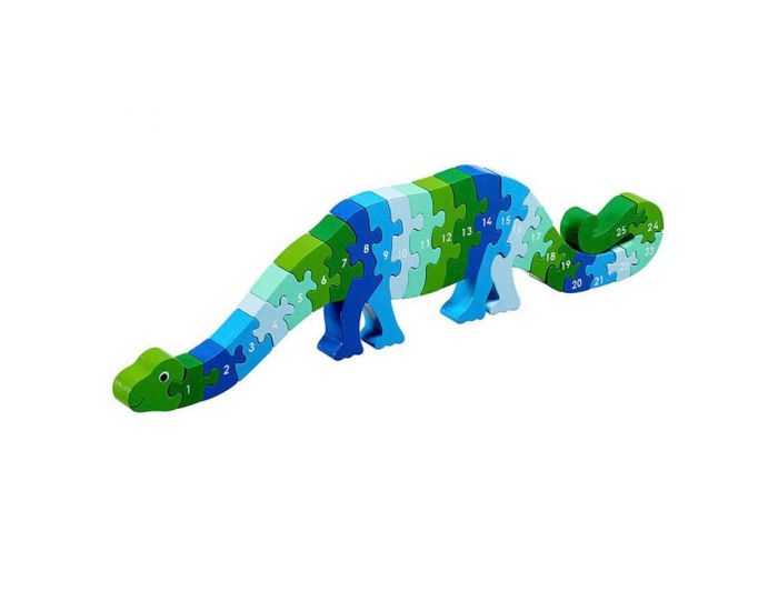 LANKA KADE Puzzle en bois Dinosaure Chiffres 1-25 - Dès 3 ans Vert