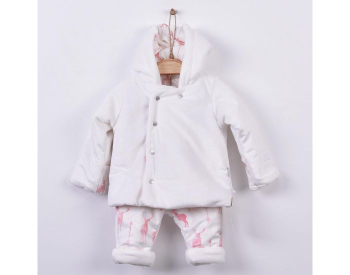 SEVIRA KIDS Combi - Manteau  Capuche et Pantalon Elan Rose