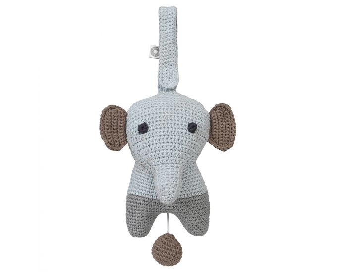 FRANCK ET FISCHER Peluche musicale Hella lphant gris - Ds la Naissance
