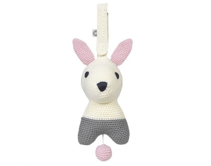 FRANCK ET FISCHER Peluche musicale Hella lapin blanc - Ds la Naissance