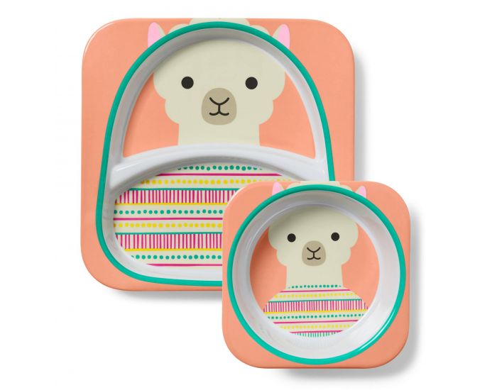 SKIP HOP Kit assiette + bol zoo - lama