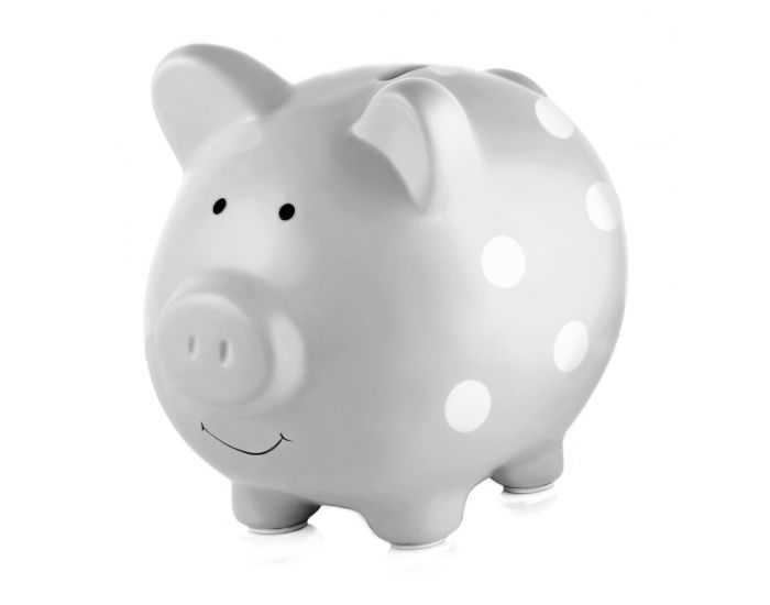 PEARHEAD Tirelire Cochon C�ramic Medium - Gris � pois