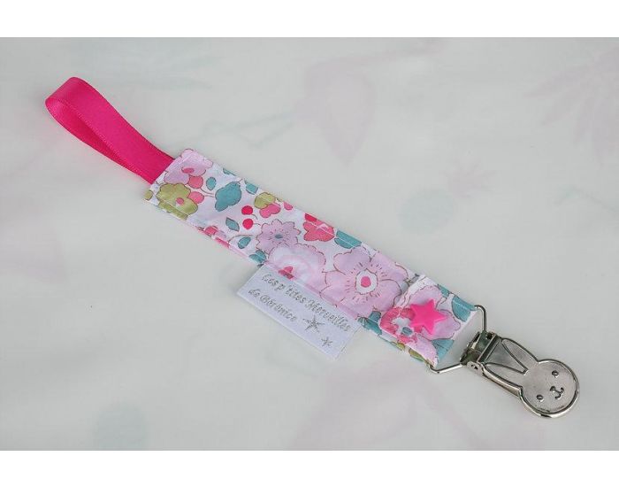 LES P'TITES MERVEILLES DE BERENICE Attache T�tine en Liberty Betsy Fraise