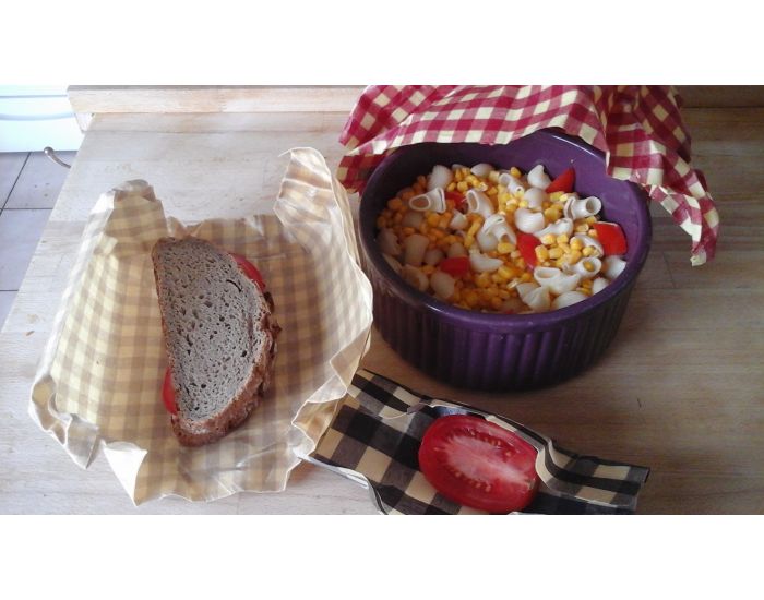 ECO-CONSEILS Tissu  la Cire d'Abeille Bee Wrap