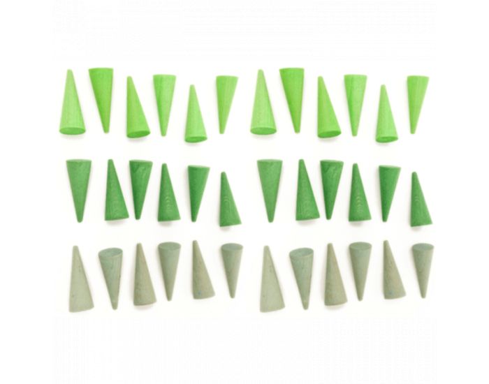 GRAPAT Jouets libres Mandala minis cnes en bois - Ds 36 mois