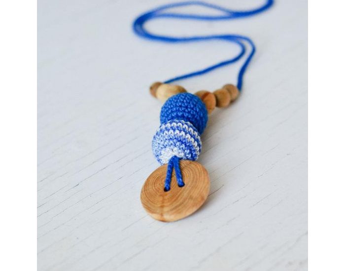 KANGAROOCARE Collier d'allaitement et de portage Shades of blue Genvrier