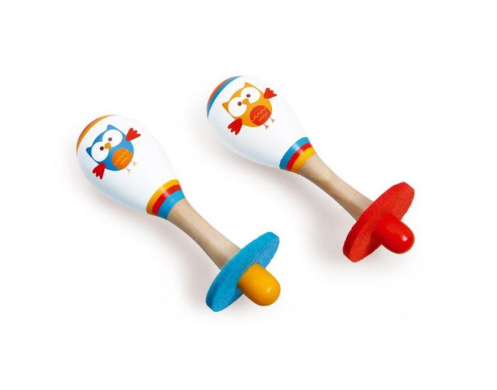 SCRATCH EUROPE Maracas Hibou Lou - Ds 12 mois
