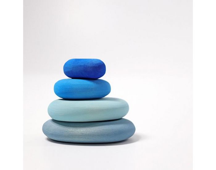 GRIMM'S Galet de construction bleu - D�s 2 ans