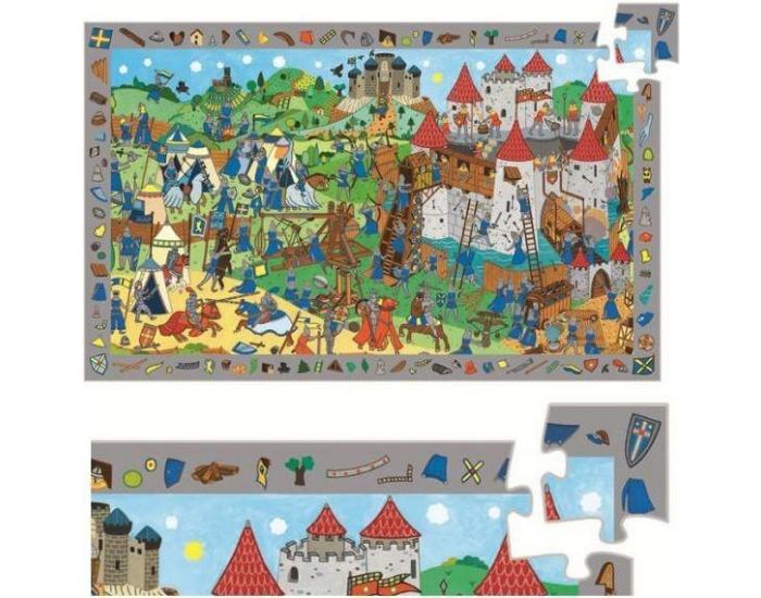 DJECO Puzzle d'observation chevaliers 54 pices  Ds 4 ans