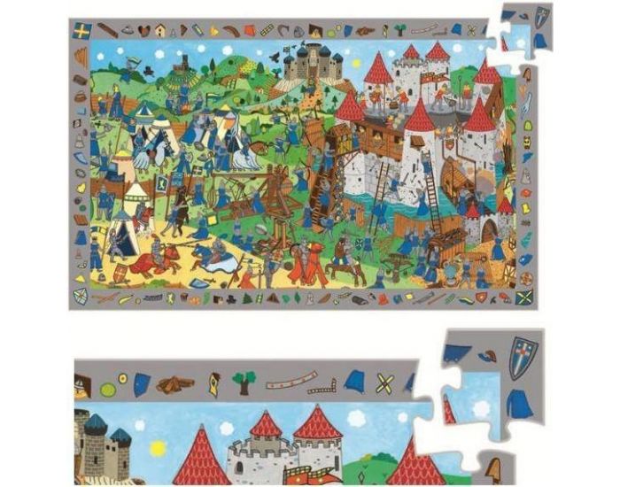 DJECO Puzzle d'observation chevaliers 54 pi�ces  D�s 4 ans