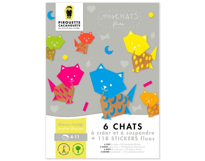 PIROUETTE CACAHOUETE - Kit Créatif Chats - Dès 4 ans