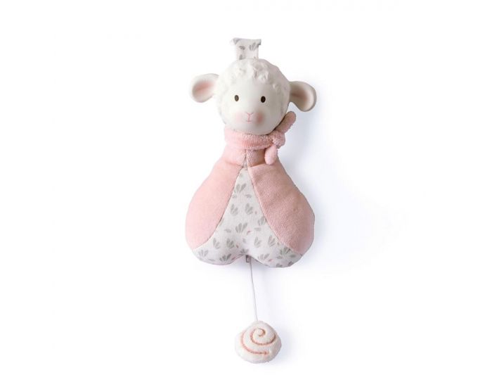 TIKIRI Jouet Musical Coton Bio & Caoutchouc Naturel - Ds la naissance - Rose