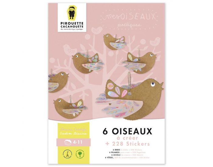 PIROUETTE CACAHOUETE - Kit Créatif Oiseaux Poétiques - Dès 4 ans