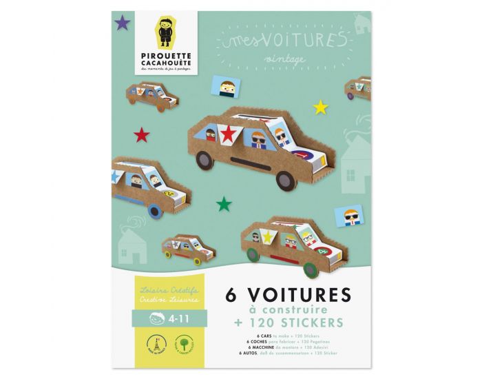 PIROUETTE CACAHOUETE - Kit Créatif Voitures - Dès 4 ans