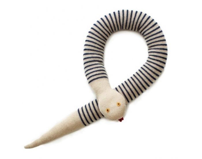 OEUF NYC Serpent G�ant en Alpaga �cru et Marine