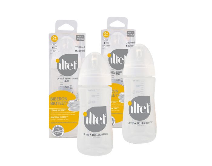 ILTET Iltet - Lot de 2 Biberons anatomiques
