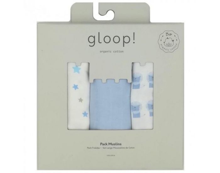 GLOOP! Set de 3 langes 100x100 cm