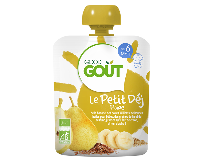  GOOD GOUT Pack x10 Le Petit Déj Gourde - Dès 6 mois - 70 g