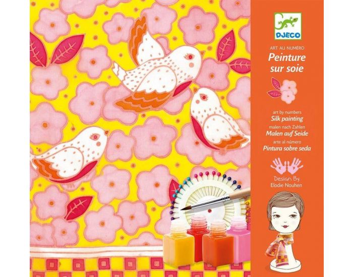 DJECO Peinture sur soie : moineaux