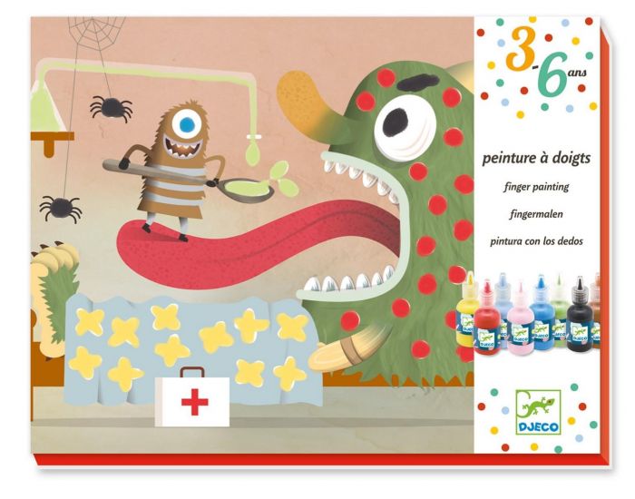 DJECO Peinture a doigts Dcorer les affreux