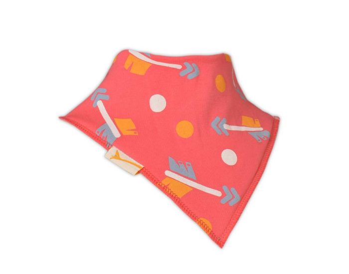 FUNKY GIRAFFE Bavoir Bandana FUNKY GIRAFFE Fl�ches et pois roses