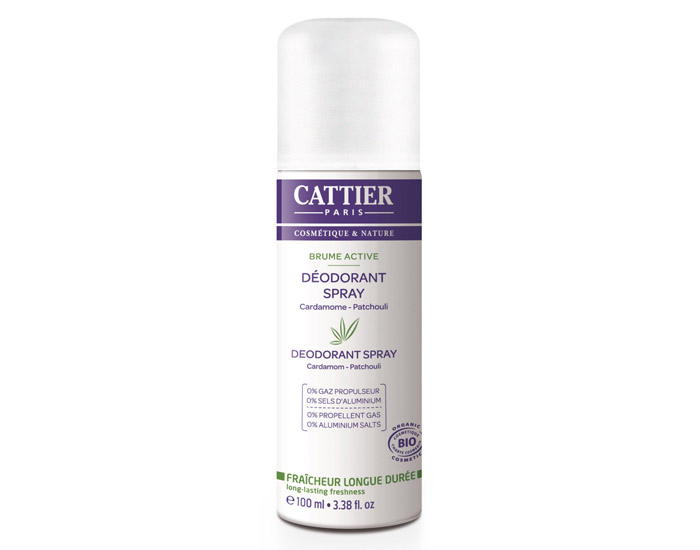 CATTIER D�odorant Spray Brume Active - 100 ml
