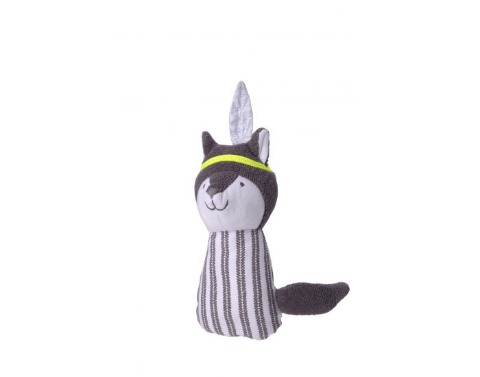 KIKADU Squeaker Renard Imprim - Bleu - Ds la Naissance