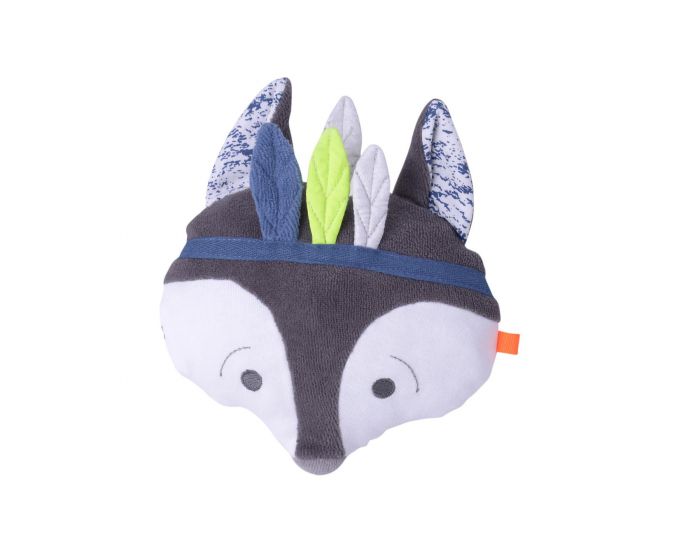 KIKADU Jouet musical Renard Imprim Bleu - Ds la Naissance