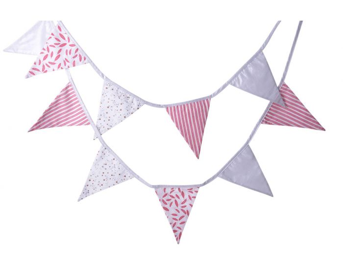 KIKADU Guirlande Fanions - Flamant Rose