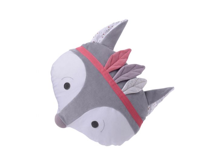 KIKADU Oreiller Renard Etoiles Rose - Ds la Naissance
